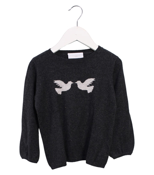 A Black Knit Sweaters from The Little White Company in size 3T for girl. (Front View)