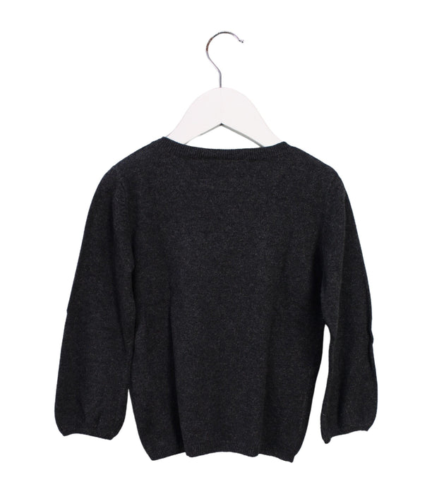 A Black Knit Sweaters from The Little White Company in size 3T for girl. (Back View)