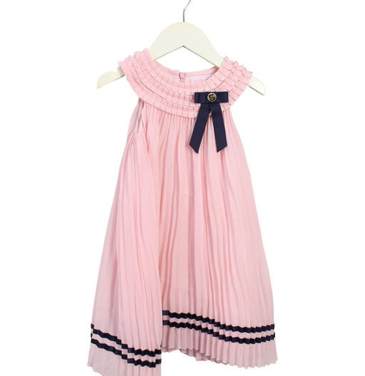 A Pink Sleeveless Dresses from Nicholas & Bears in size 3T for girl. (Front View)