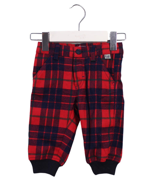 A Red Casual Pants from Il Gufo in size 3-6M for boy. (Front View)