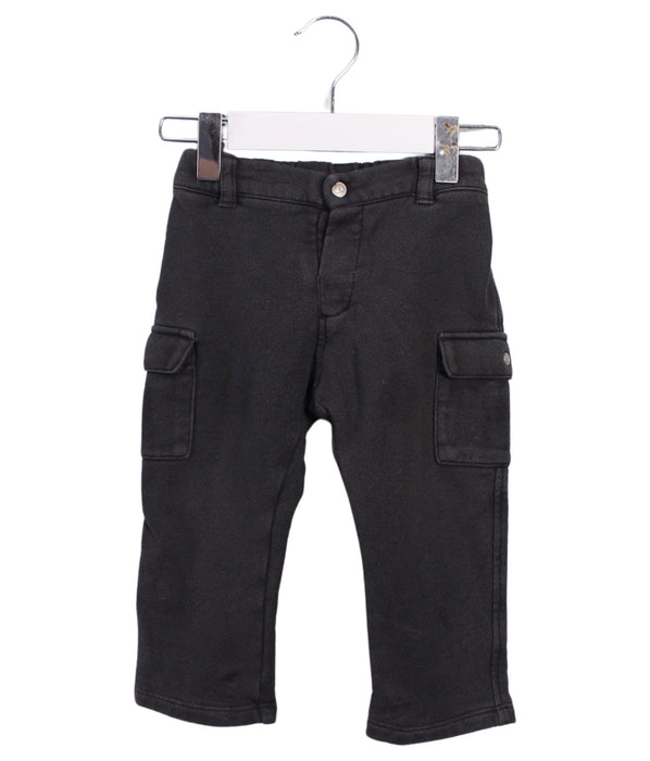 A Black Casual Pants from Petit Bateau in size 12-18M for boy. (Front View)