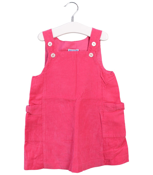 A Pink Overall Dresses from Jacadi in size 2T for girl. (Front View)