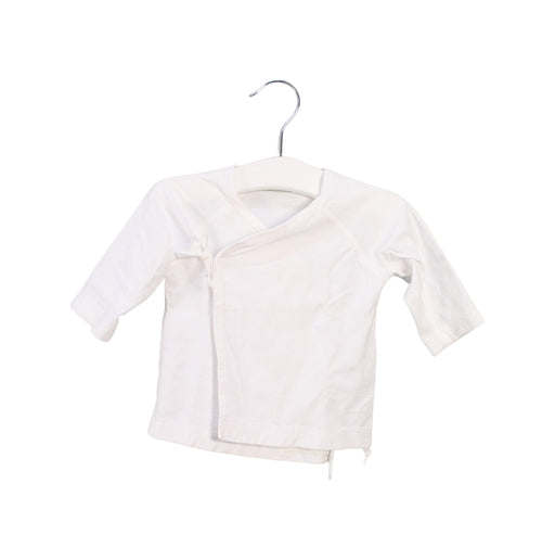 A Ivory Long Sleeve Tops from Mides in size 0-3M for neutral. (Front View)