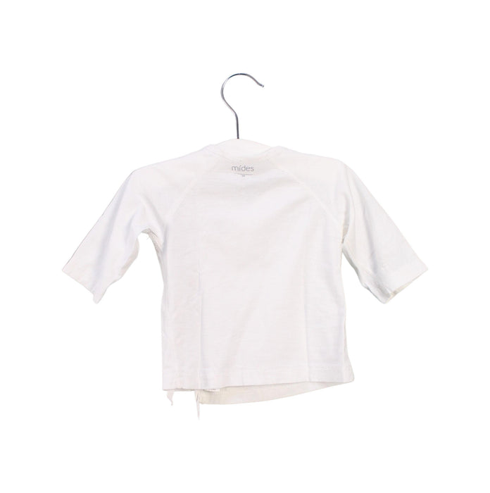 A Ivory Long Sleeve Tops from Mides in size 0-3M for neutral. (Back View)