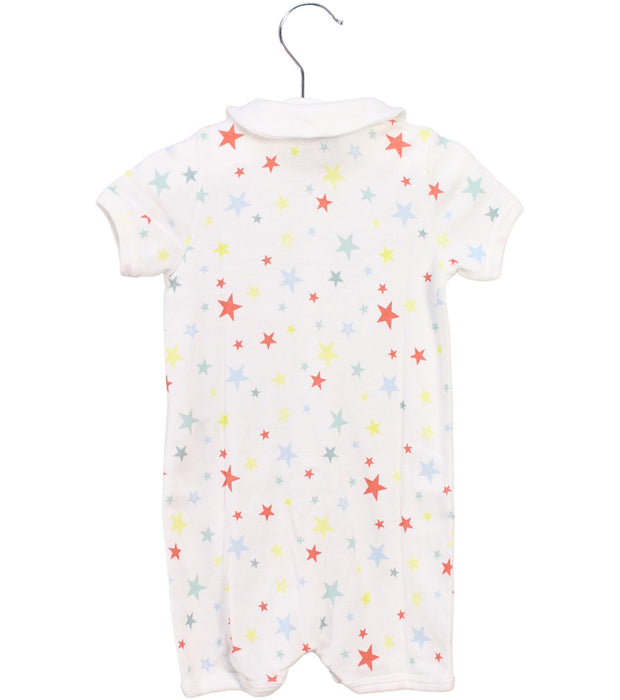 A Ivory Short Sleeve Rompers from Petit Bateau in size 3-6M for girl. (Back View)