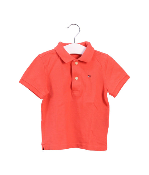 A Orange Short Sleeve Polos from Tommy Hilfiger in size 2T for boy. (Front View)