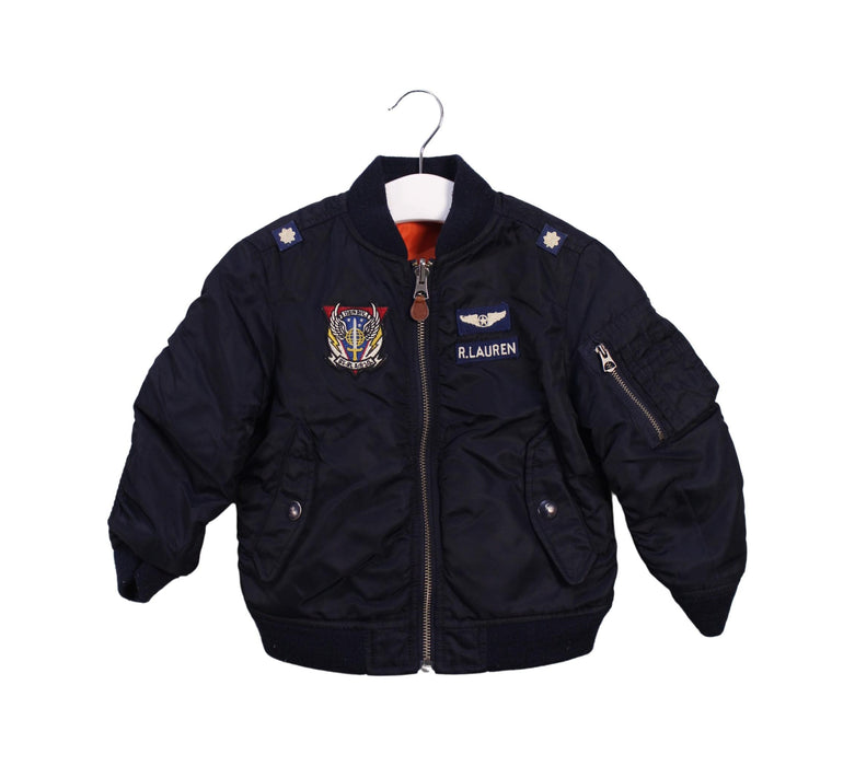 A Blue Lightweight Jackets from Polo Ralph Lauren in size 3T for boy. (Front View)