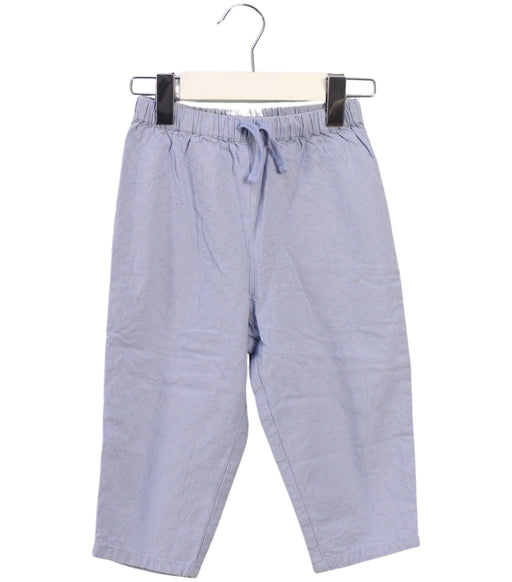 A Blue Casual Pants from The Little White Company in size 12-18M for boy. (Front View)