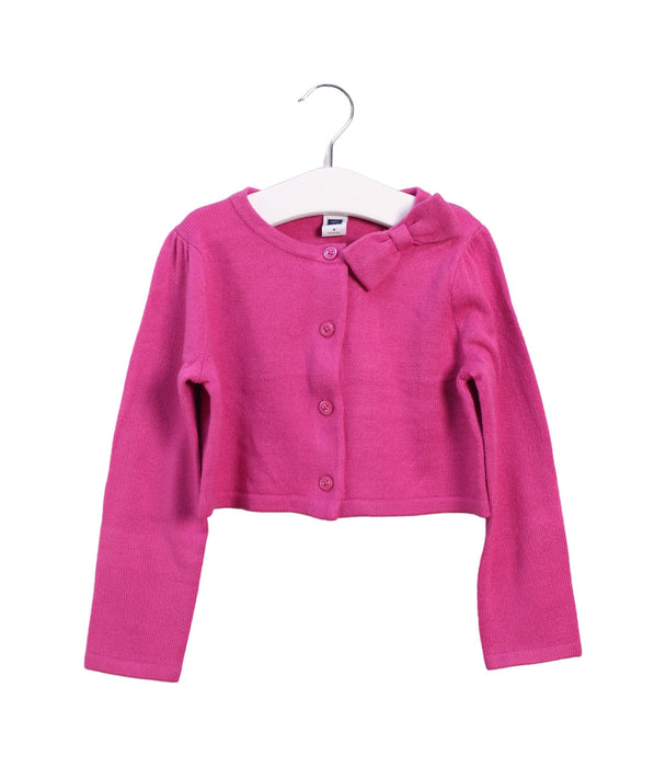 A Pink Cardigans from Janie & Jack in size 3T for girl. (Front View)