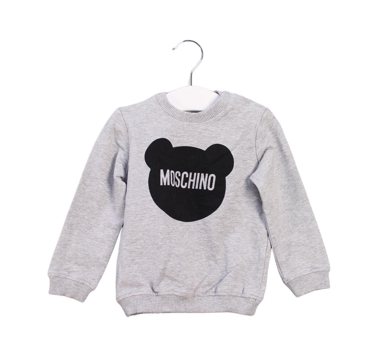 A Grey Pants Sets from Moschino in size 12-18M for boy. (Front View)