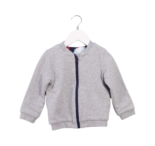 A Grey Zippered Sweatshirts from Kenzo in size 2T for boy. (Front View)