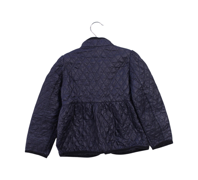 A Blue Puffer/Quilted Jackets from Moncler in size 2T for boy. (Back View)