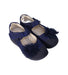 A Blue Flats from pediped in size 3T for girl. (Front View)