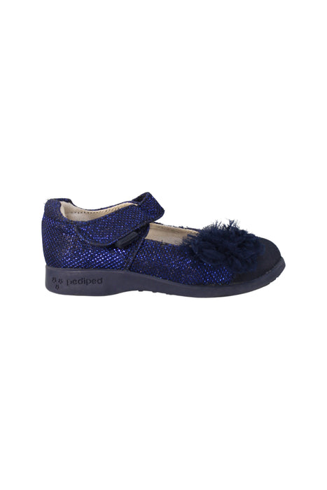 A Blue Flats from pediped in size 3T for girl. (Back View)