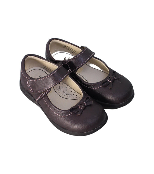 A Black Flats from pediped in size 3T for girl. (Front View)