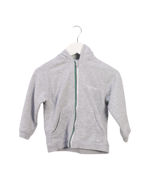 A Grey Zippered Sweatshirts from Bonpoint in size 3T for boy. (Front View)