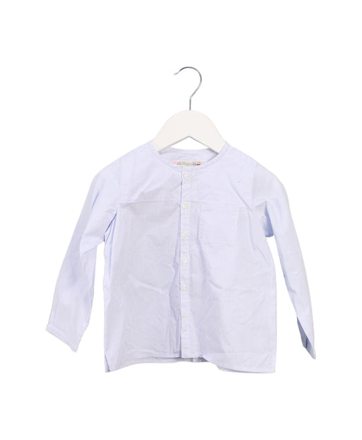 A Blue Long Sleeve Tops from Bonpoint in size 3T for girl. (Front View)