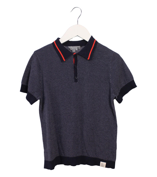 A Navy Short Sleeve Polos from Bonpoint in size 10Y for boy. (Front View)