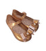 A Gold Flats from Mini Melissa in size 4T for girl. (Front View)