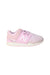 A Pink Sneakers from New Balance in size 4T for girl. (Back View)