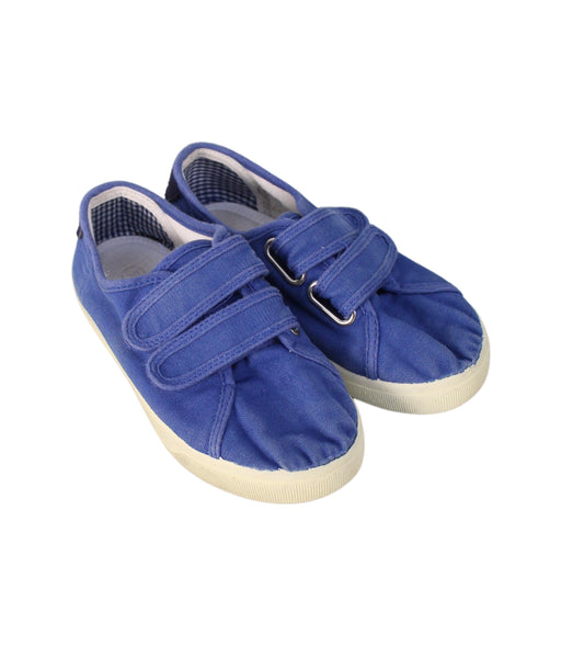 A Blue Sneakers from Jacadi in size 4T for girl. (Front View)