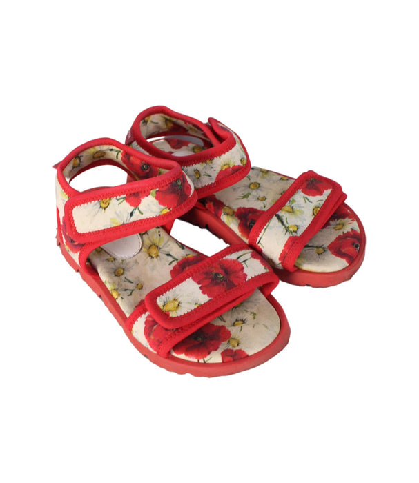 A Red Sandals from Dolce & Gabbana in size 4T for girl. (Front View)