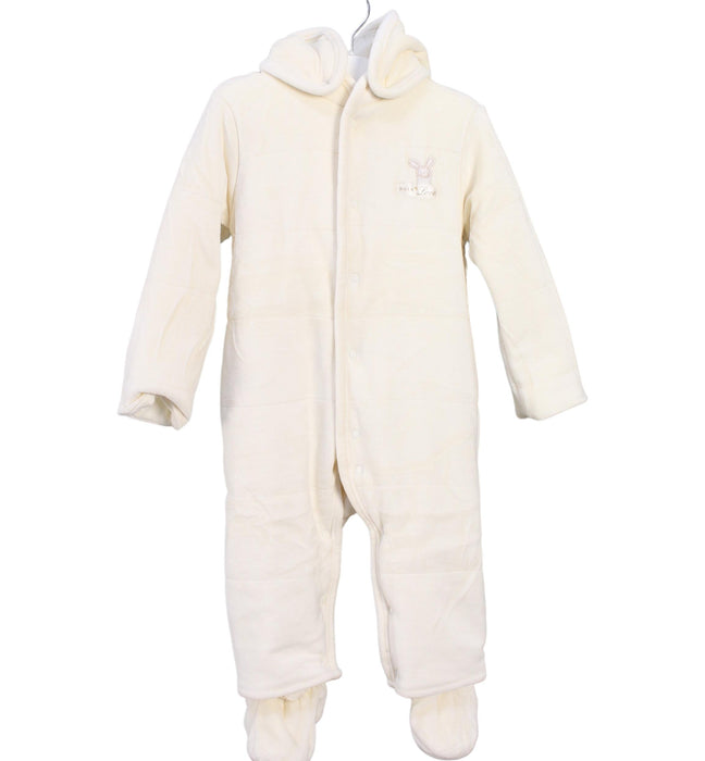 A White Long Sleeve Jumpsuits from Natures Purest in size 6-12M for neutral. (Front View)