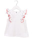 A White Short Sleeve Tops from Jacadi in size 4T for girl. (Front View)