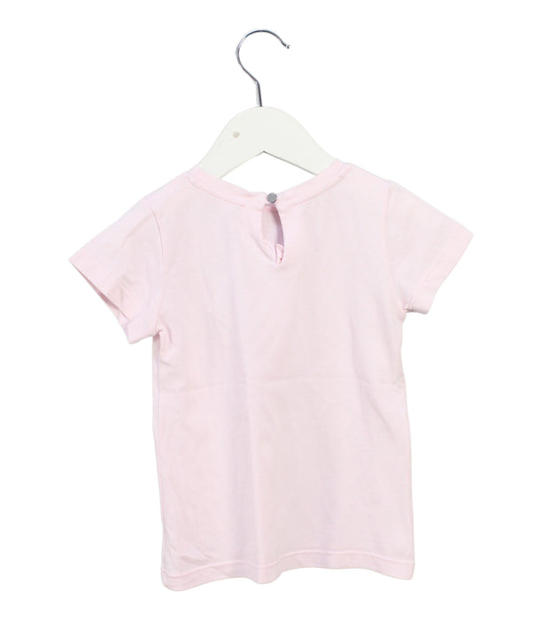 A Pink Short Sleeve T Shirts from Jacadi in size 4T for girl. (Back View)