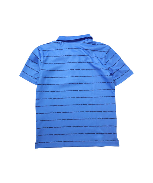 A Blue Active Tops from Under Armour in size 7Y for boy. (Back View)