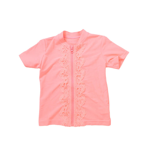 A Pink Rash Guards from Seafolly in size 4T for girl. (Front View)