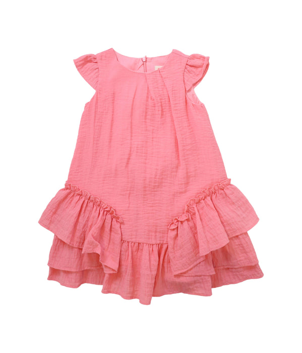 A Pink Sleeveless Dresses from Momonittu in size 2T for girl. (Front View)