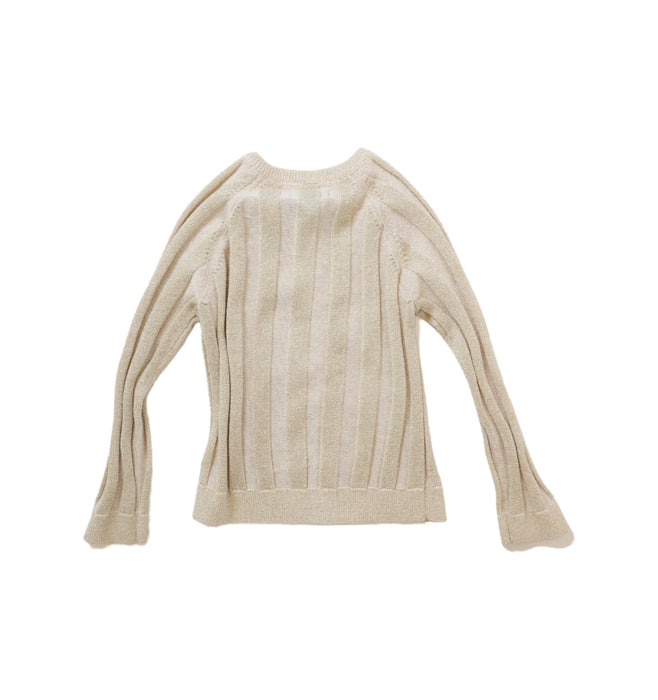 A Beige Cardigans from Velveteen in size 4T for girl. (Back View)