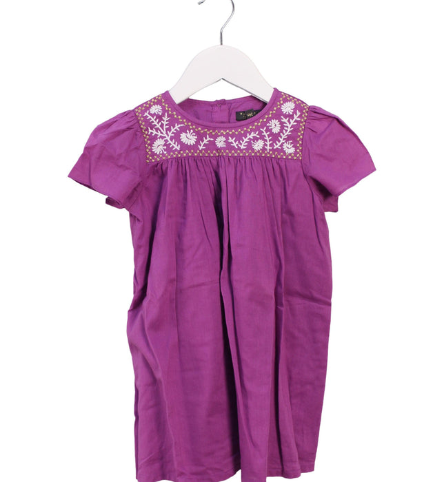 A Purple Dress Sets from Velveteen in size 2T for girl. (Front View)