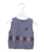 A Blue Sweater Vests from Jacadi in size 6-12M for boy. (Front View)