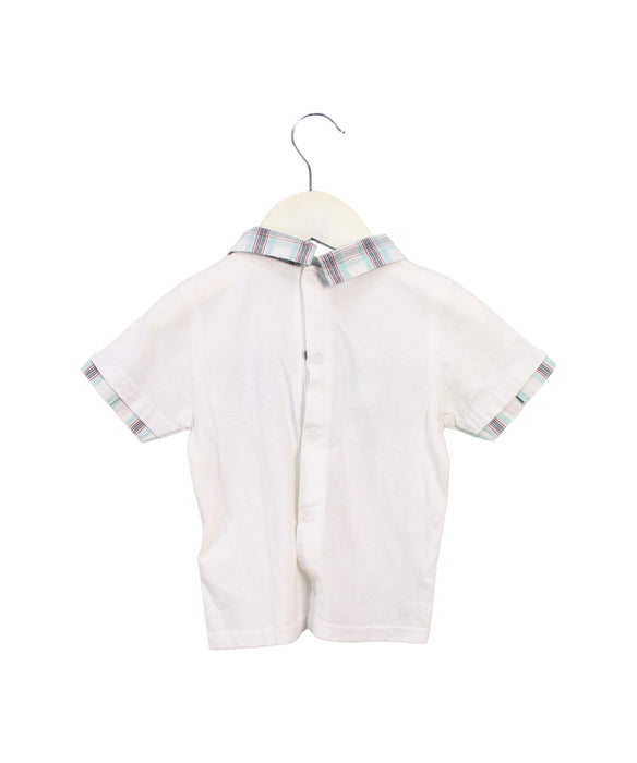 A White Short Sleeve Polos from Timberland in size 12-18M for boy. (Back View)