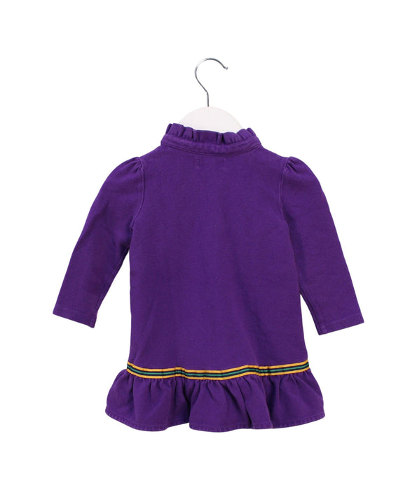 A Purple Long Sleeve Dresses from Ralph Lauren in size 6-12M for girl. (Back View)