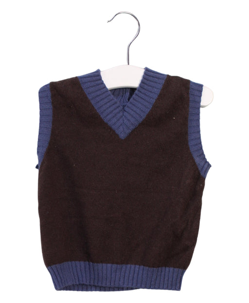 A Brown Sweater Vests from Chouchou Chic in size 18-24M for boy. (Front View)