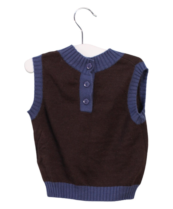 A Brown Sweater Vests from Chouchou Chic in size 18-24M for boy. (Back View)