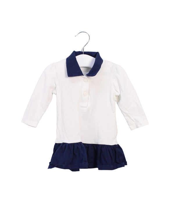 A White Long Sleeve Dresses from Organic Baby in size 3-6M for girl. (Front View)