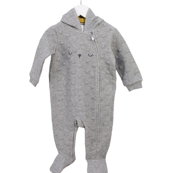 A Grey Long Sleeve Jumpsuits from Organic Mom in size 6-12M for boy. (Front View)