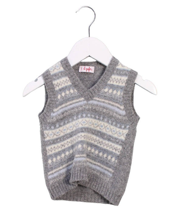 A Grey Sweater Vests from Il Gufo in size 2T for boy. (Front View)