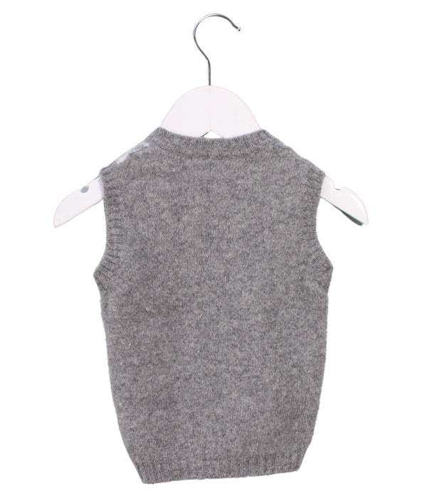 A Grey Sweater Vests from Il Gufo in size 2T for boy. (Back View)