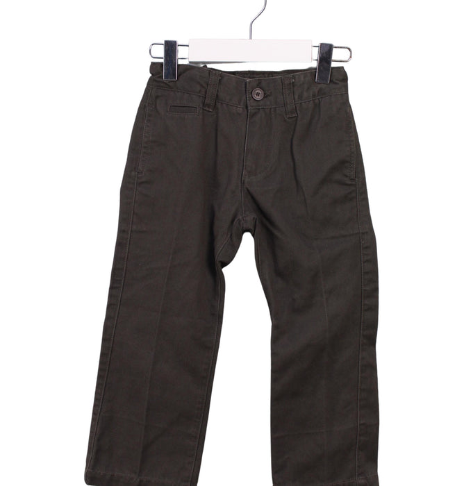 A Brown Casual Pants from Jacadi in size 3T for boy. (Front View)