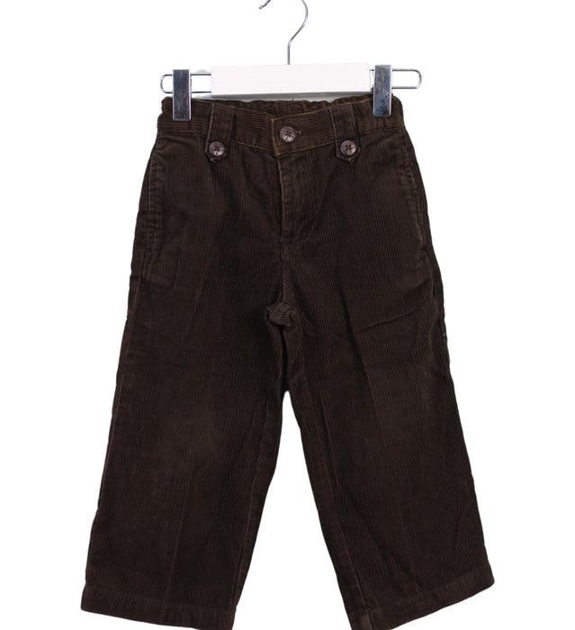 A Brown Casual Pants from Janie & Jack in size 2T for boy. (Front View)