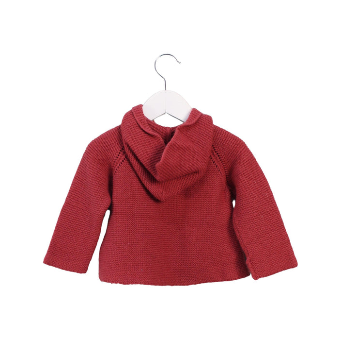 A Red Knit Sweaters from Nanos in size 18-24M for girl. (Back View)