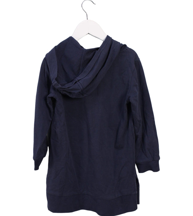 A Navy Hooded Sweatshirts from Armani in size 4T for girl. (Back View)