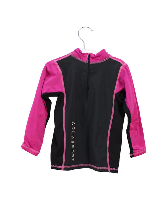 A Black Rash Guards from Aquasport in size 6-12M for girl. (Back View)