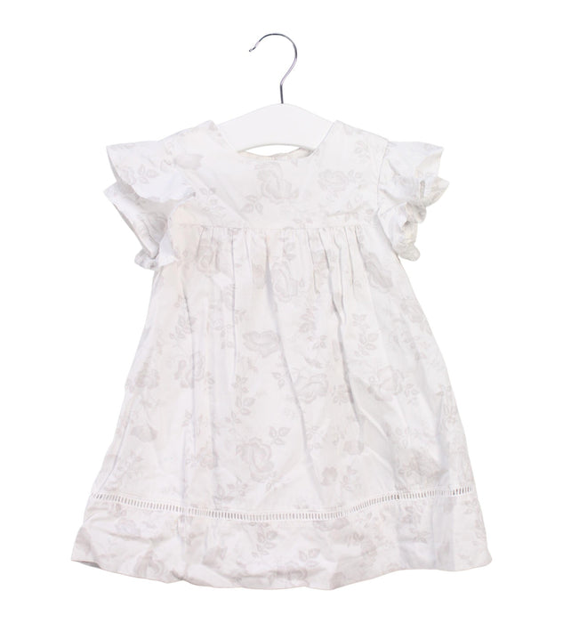 A White Short Sleeve Dresses from Chicco in size 12-18M for girl. (Front View)