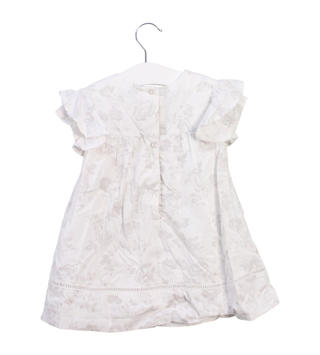 A White Short Sleeve Dresses from Chicco in size 12-18M for girl. (Back View)